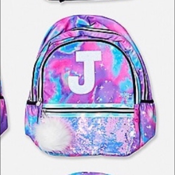 justice initial galaxy backpack